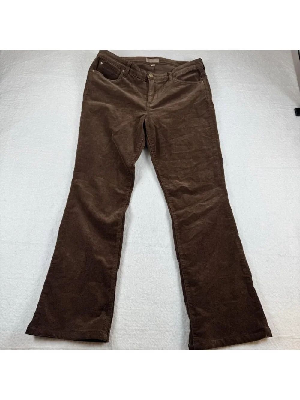KUT From The Kloth Pants Womens Size 12 Brown Corduroy Karen Baby Bootcut Casual